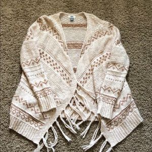 Oversized Woven Cardigan